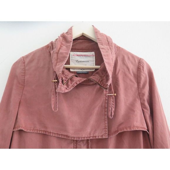 Cartonnier Anthropologie Women's Sz 4 Rust Brown Tencel Jacket Blazer - Picture 2 of 12
